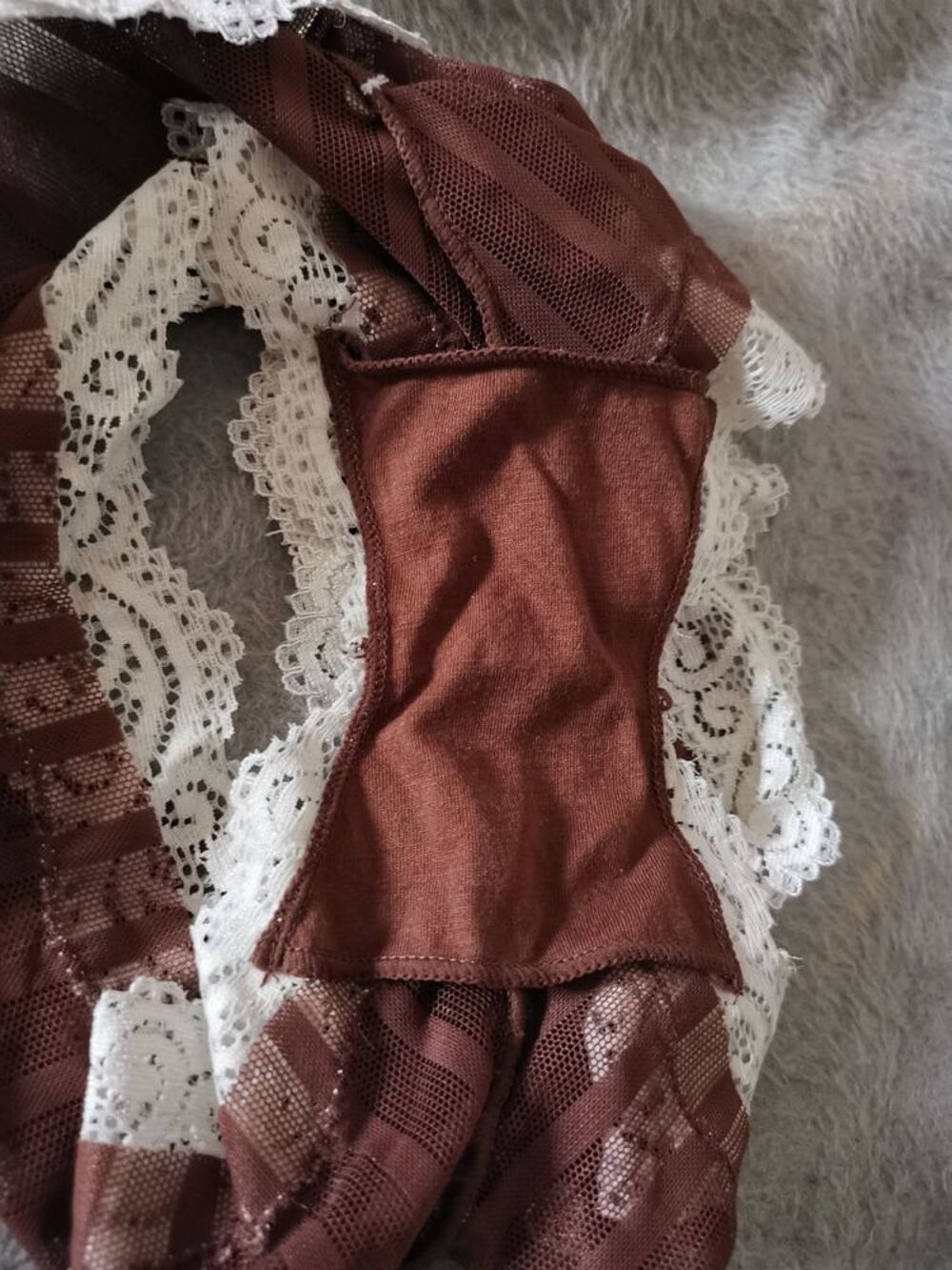 Culotte marron, blanc sans marque, taille M, neuve Vêtements