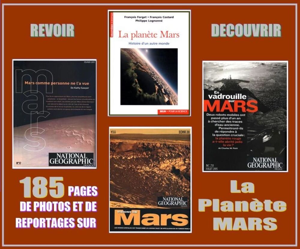 LA PLANETE MARS - galaxie - ASTRONOMIE Livres et BD