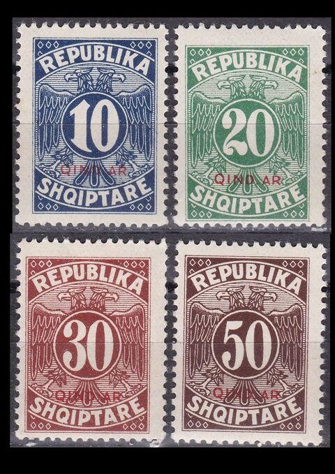 Timbres Albanie taxes 1926 YT T26  29 3 Lyon 5 (69)