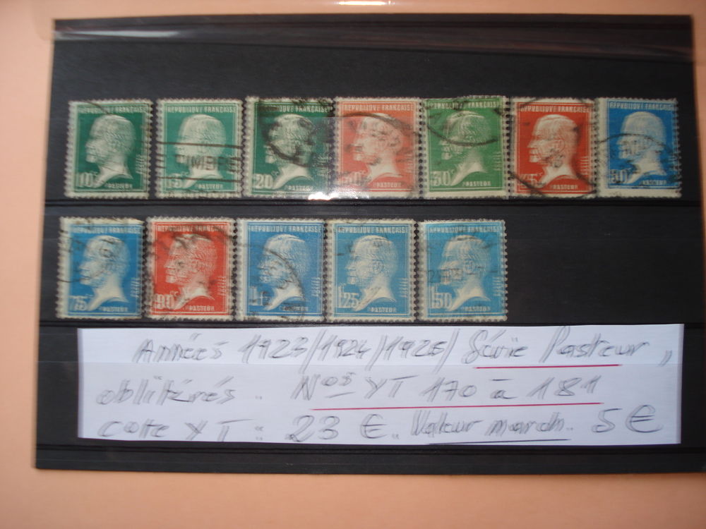 S&eacute;rie timbres France Pasteur 