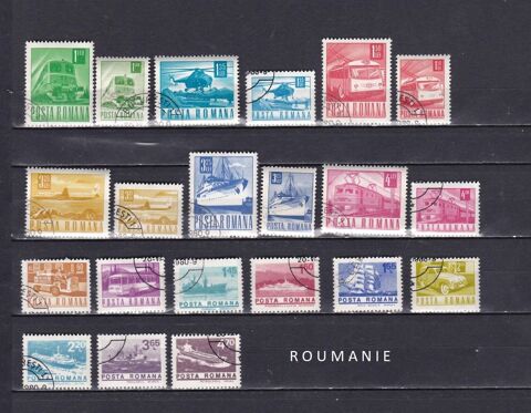 21 timbres de ROUMANIE sur les TRANSPORTS 1 Les Églisottes-et-Chalaures (33)
