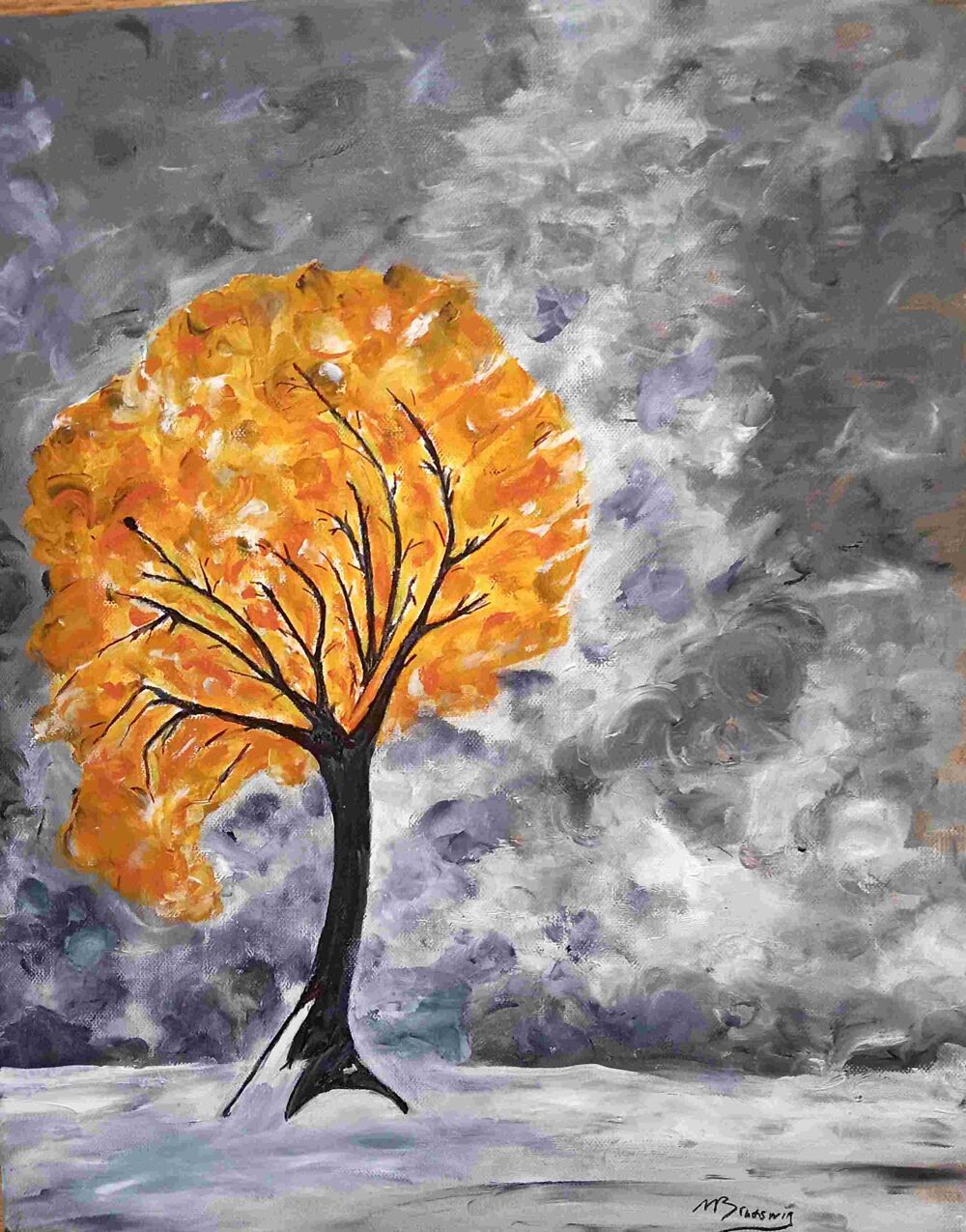 
Tableau huile sur toile vent d'automne
Décoration