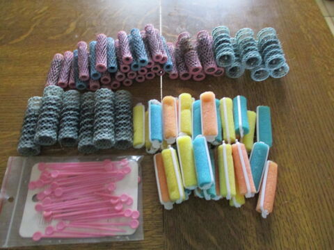 60 bigoudis mousses et autres  et picots roses 20 M�rignies (59)