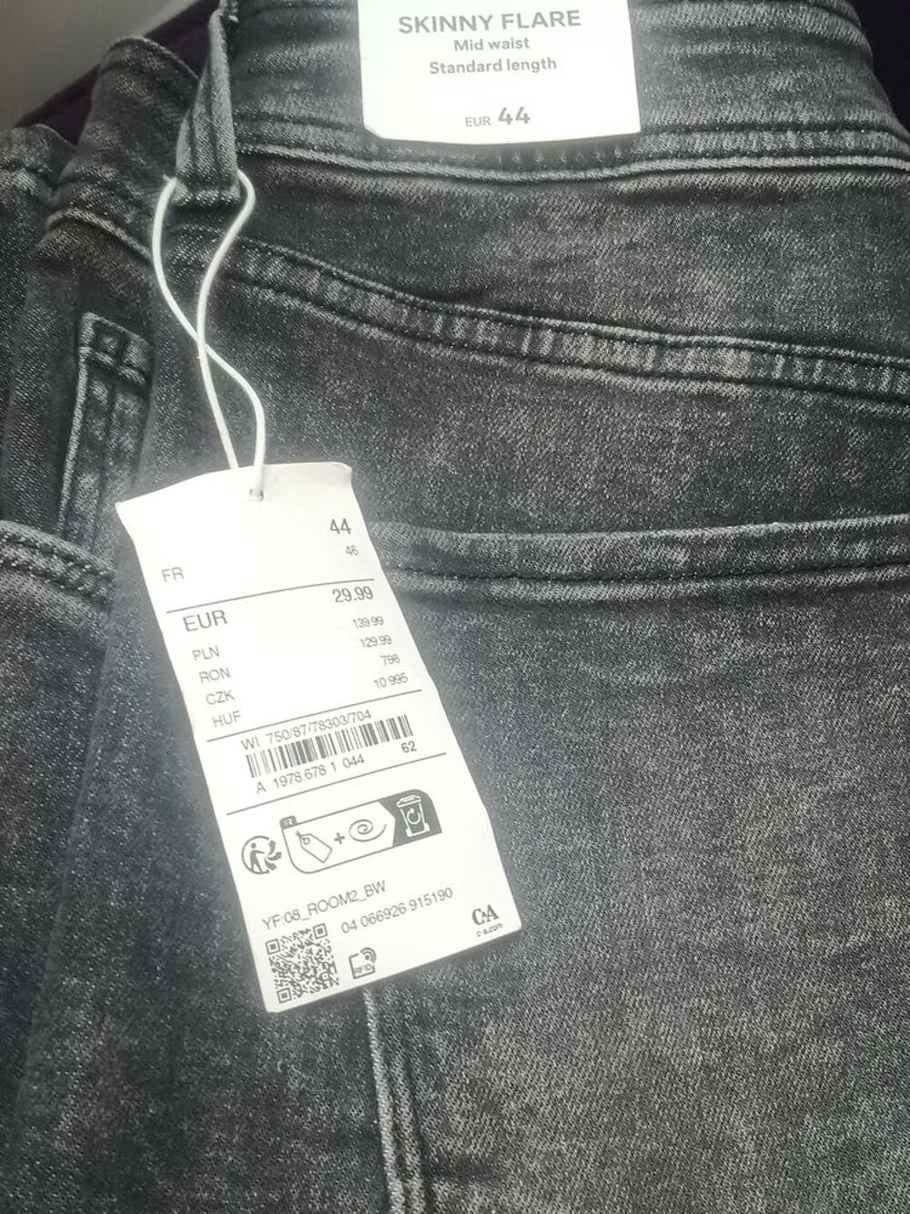 jeans gris femmes original Vêtements