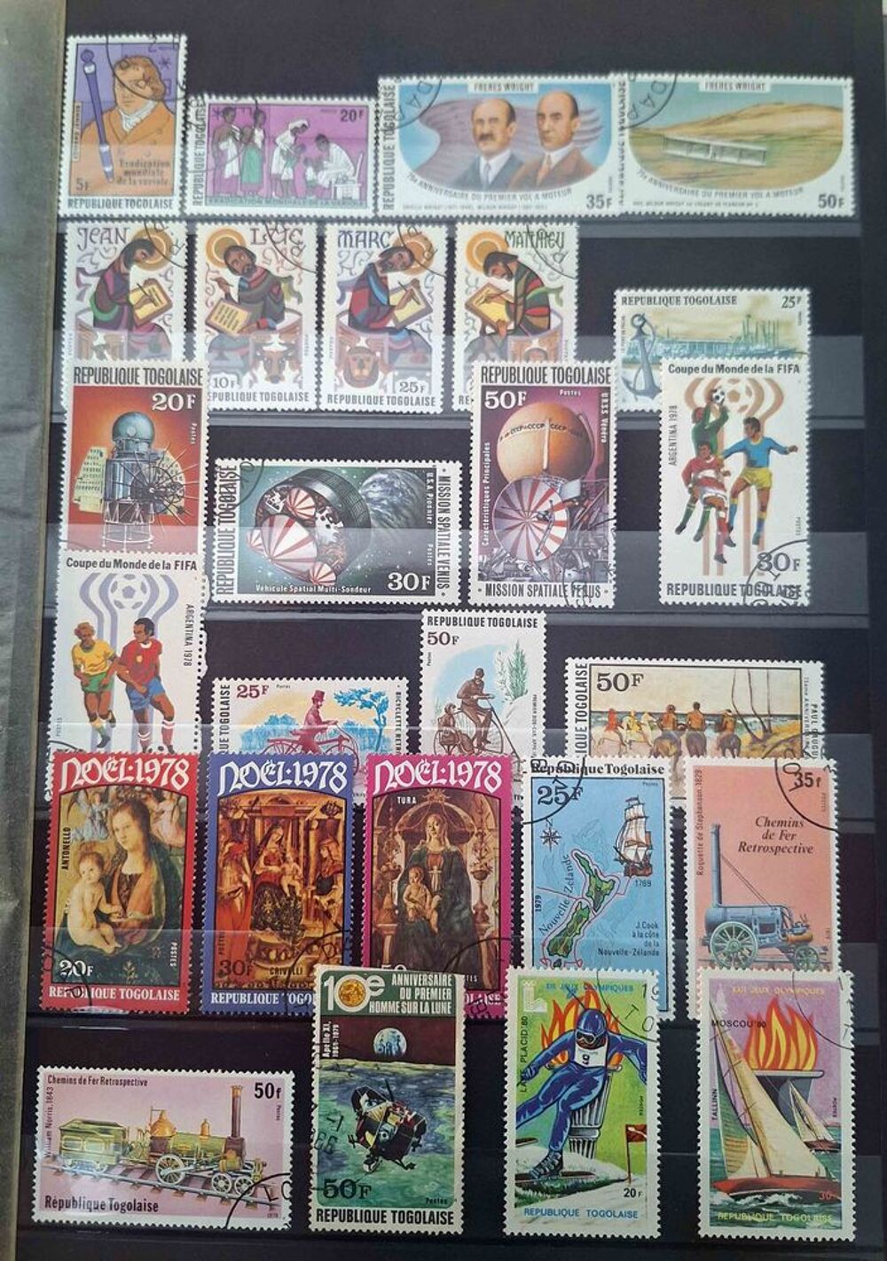S&eacute;rie de timbres de collection du Togo 