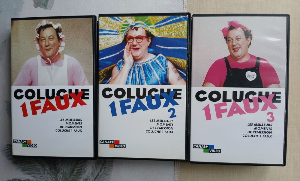 LOT DE 3 CASSETTES K7 COLUCHE &quot;&nbsp;1FAUX&nbsp;&quot; Audio et hifi