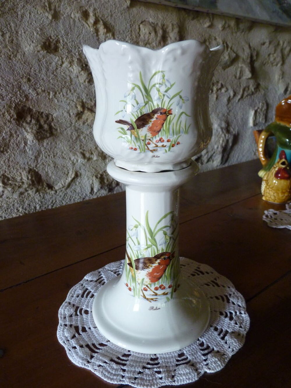 Petit cache pot sur colonne Décoration