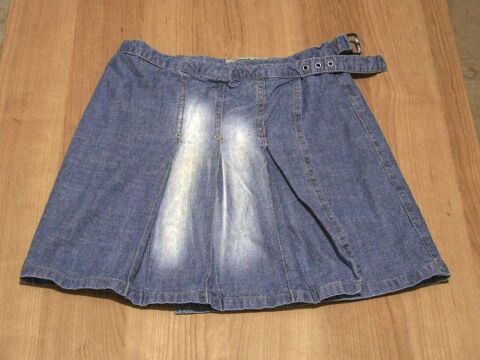 Jupe portefeuille en jeans, JENNYFER, Bleu et blanc, T. 36  8 Bagnolet (93)