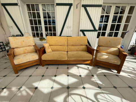 Salon complet, canap 3 places et 2 fauteuil 1 place 490 Myennes (58)