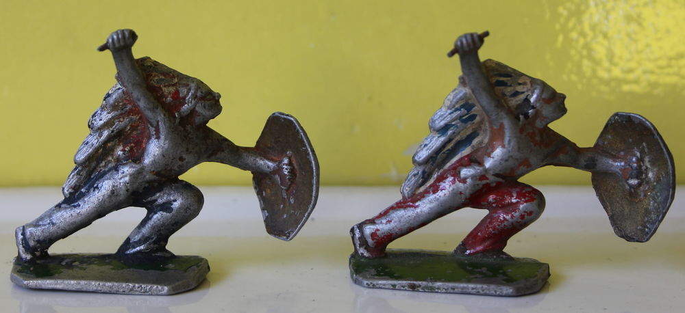2 indiens avec lances et boucliers Jeux / jouets