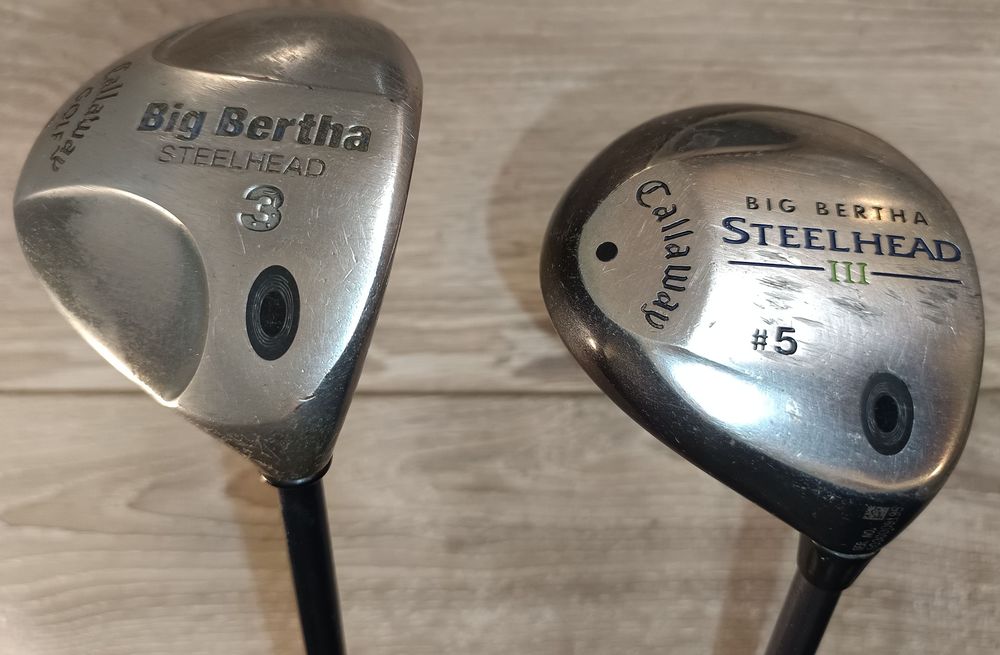 2 Bois de Golf 3 &amp; 5 Callaway Big Bertha SteelHead Graphite Sports