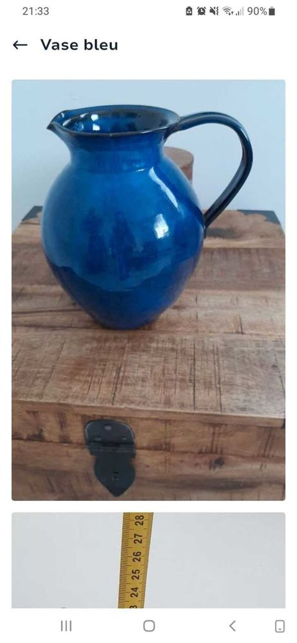 vase bleu &eacute;lectrique Décoration