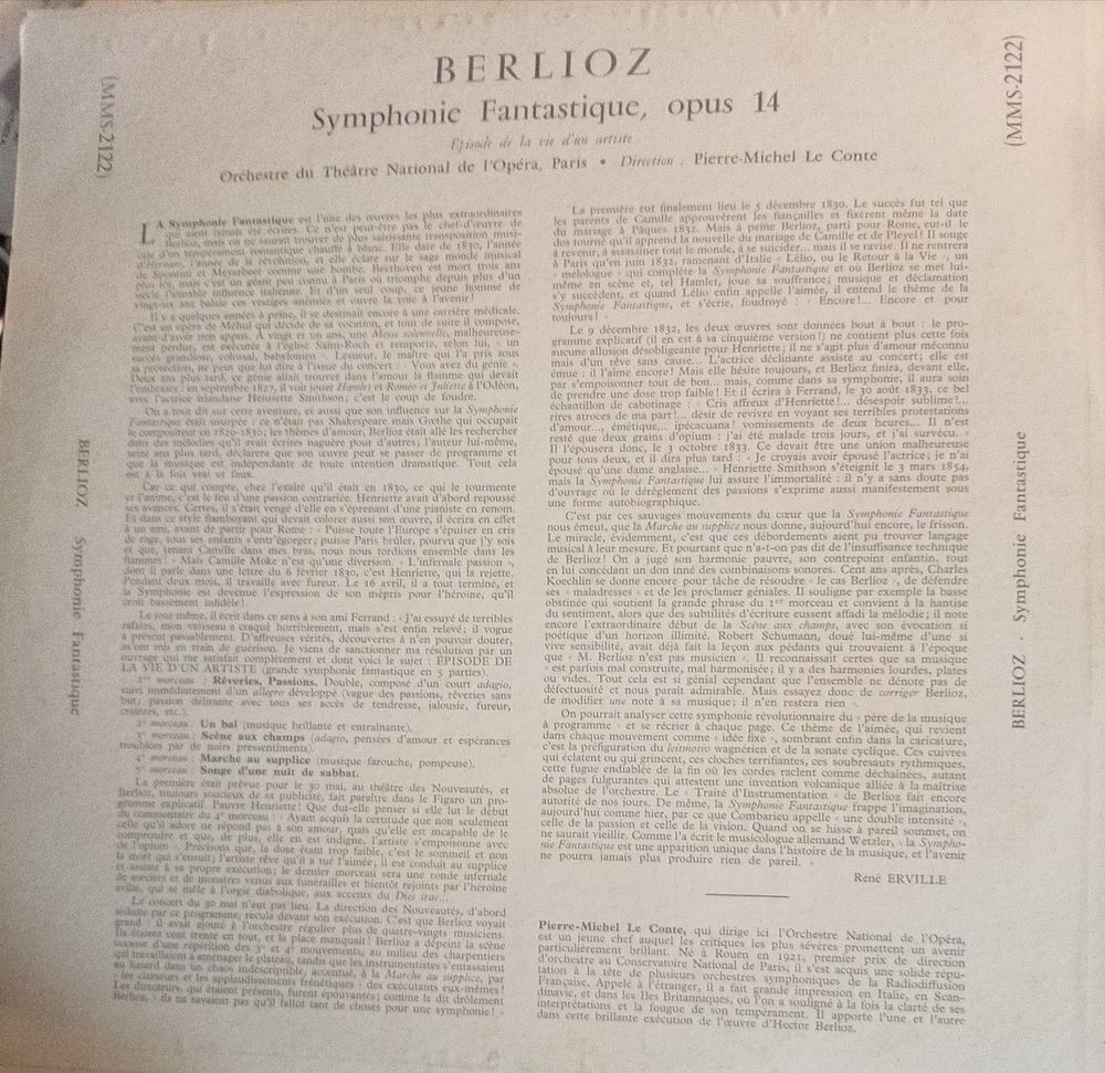 HECTOR BLERIOZ / P . M. LE COMTE / DISQUE VYNIL 33 TOURS / CD et vinyles
