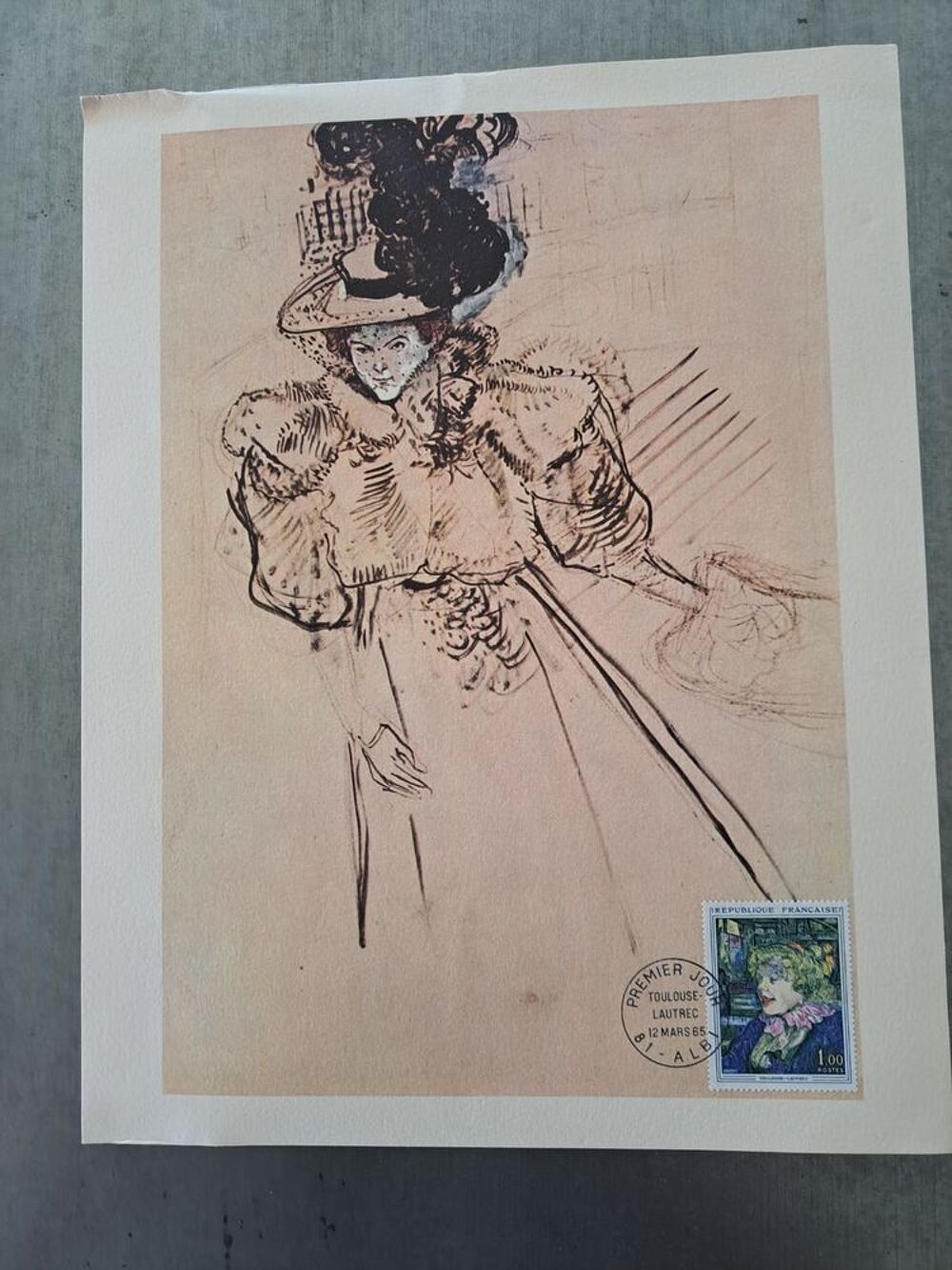Encart philat&eacute;lique Toulouse Lautrec Téléphones et tablettes