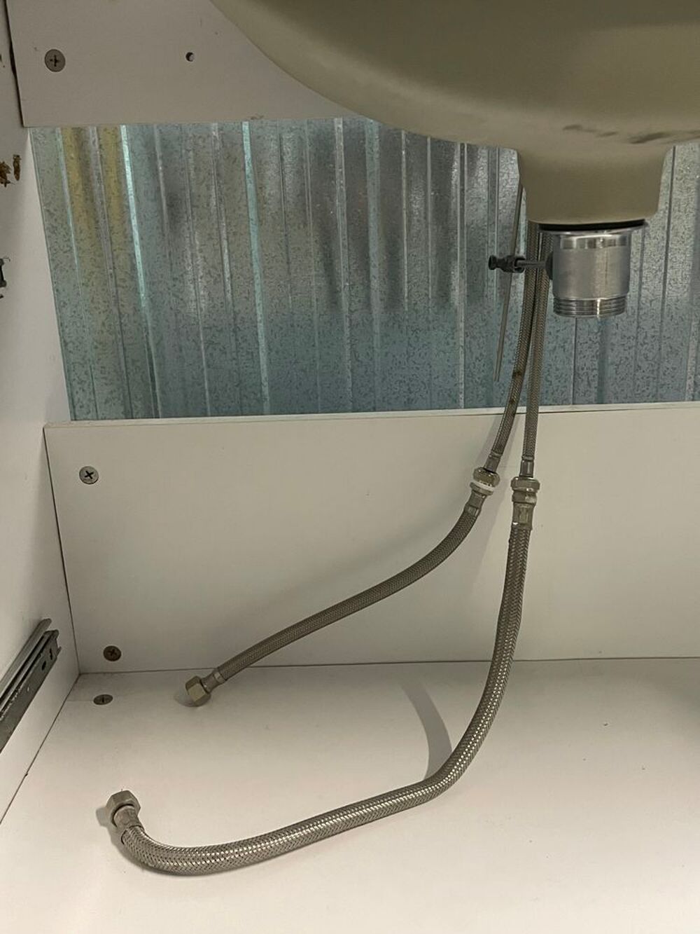 Lavabo ceramique complet avec mitigeur Grohe chrom&eacute; Meubles