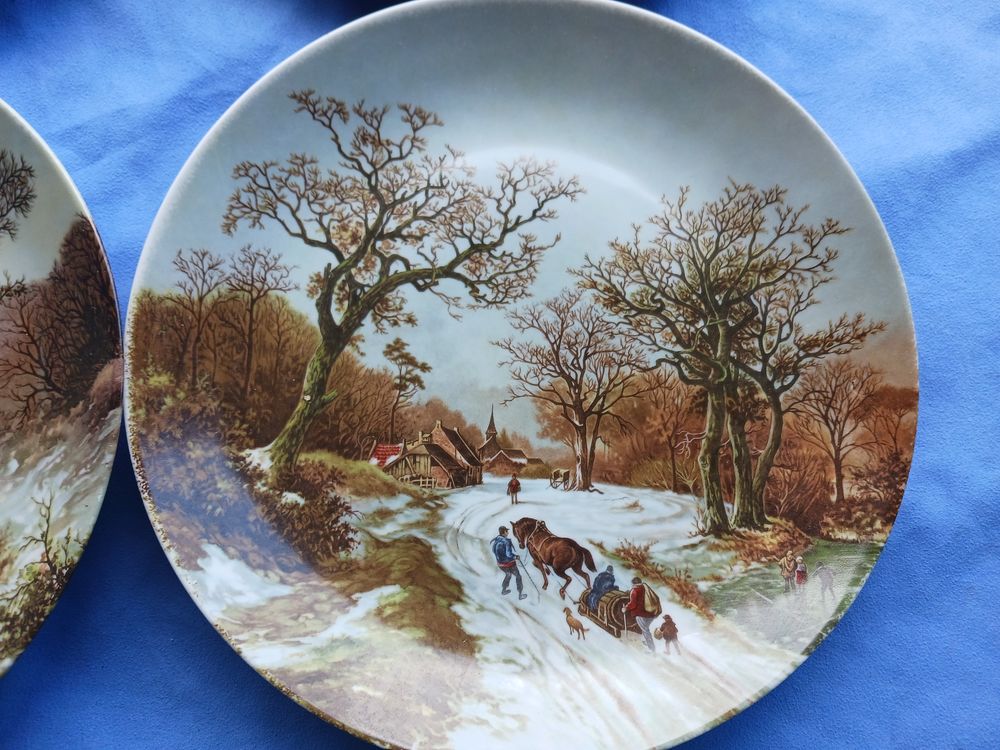 Assiettes D&eacute;coratives Paysages d'Hiver 