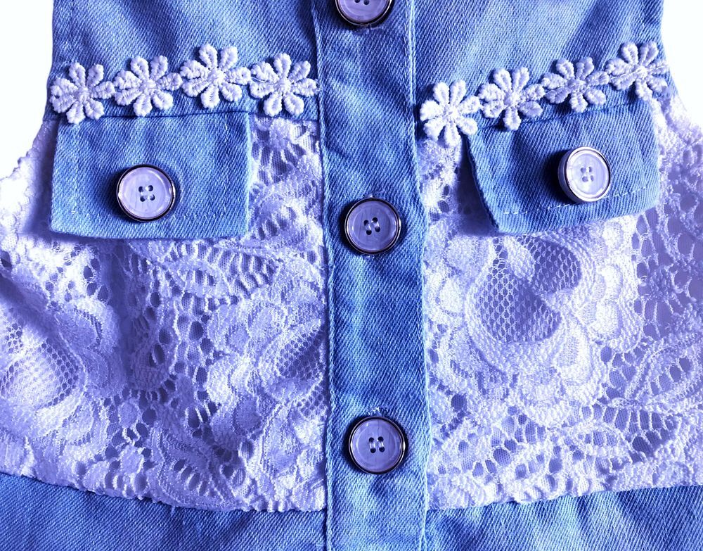 CHICAPRIE - NEW - ENSEMBLE 3P B&Eacute;B&Eacute; FILLE JEANS &amp; FRANGES 6M Vtements enfants