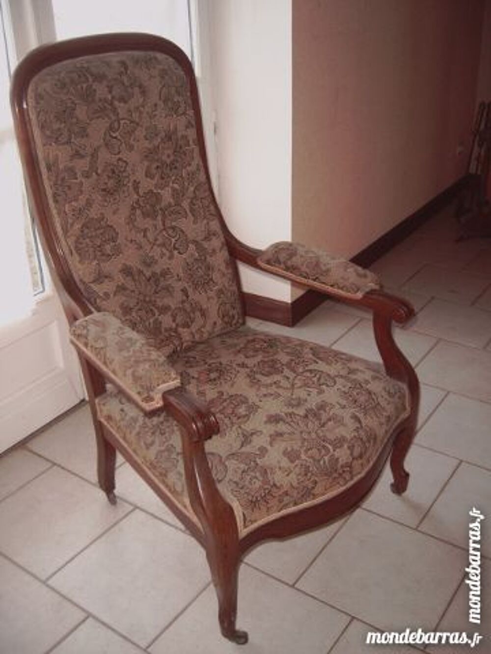 fauteuil voltaire ancien sur roulette Meubles