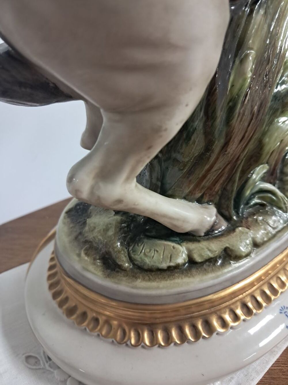 Statue, sujet repr&eacute;sentant Napol&eacute;on en porcelaine italienne Décoration