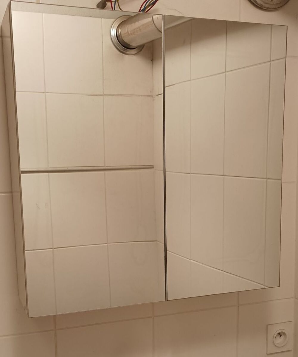 Armoire toilette 2 portes miroir Meubles