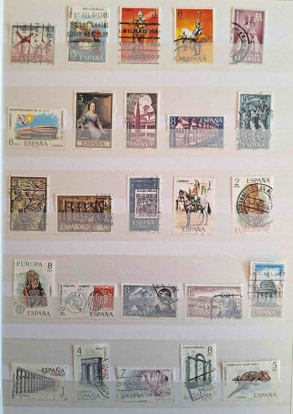 S&eacute;rie de timbres de collection d'Espagne bis 