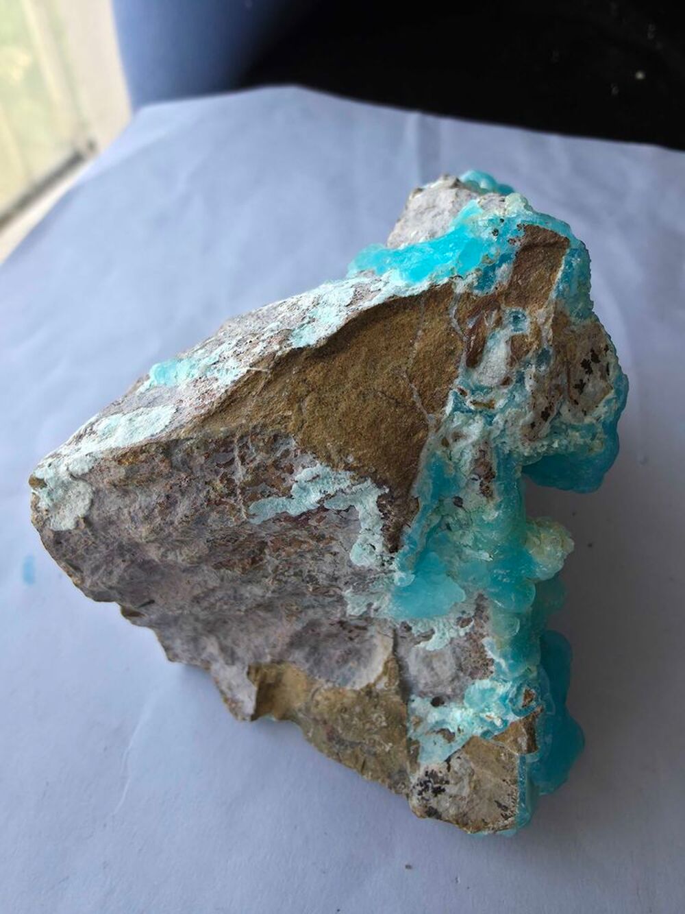 Sp&eacute;cimen H&eacute;mimorphite Bleue du Katanga RDC-Min&eacute;ral 302g 