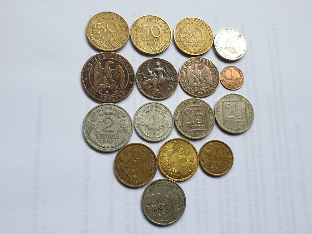 Lot de 16 pi&egrave;ces divers Fran&ccedil;aise 