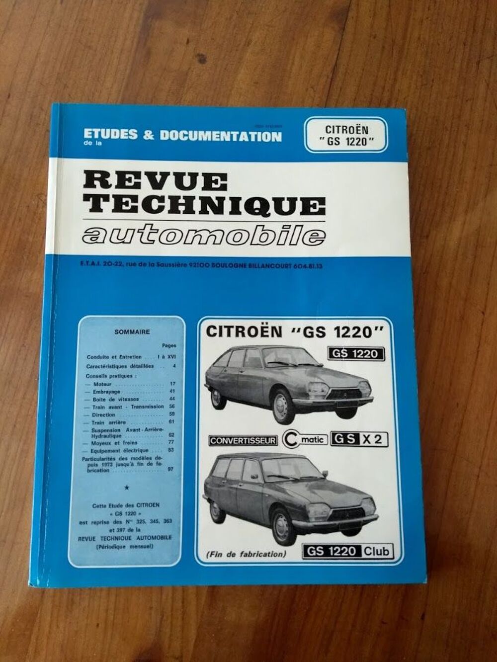 REVUE TECHNIQUE GS CITROEN Livres et BD