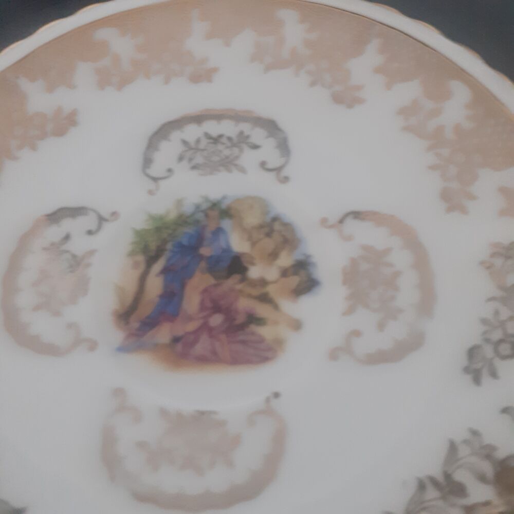 9 TASSE/SOUS-TASSE EN PORCELAINE LIMOGES sucri&egrave;re pot a lait Cuisine