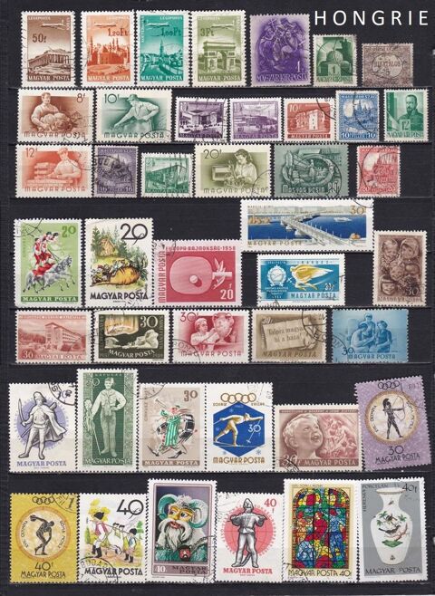 lot de 231 timbres de HONGRIE 5 Les glisottes-et-Chalaures (33)