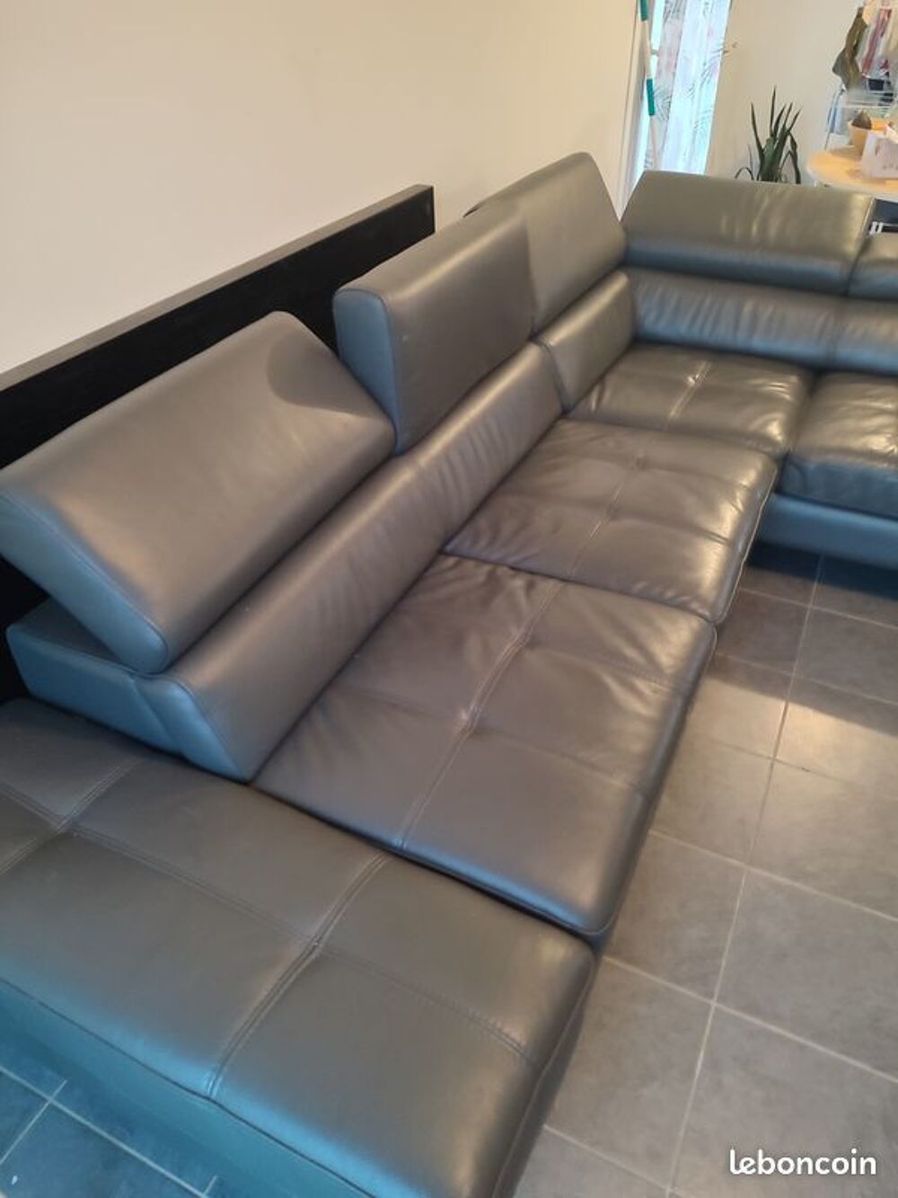 Canap&eacute; d'angle en cuir scindable Meubles