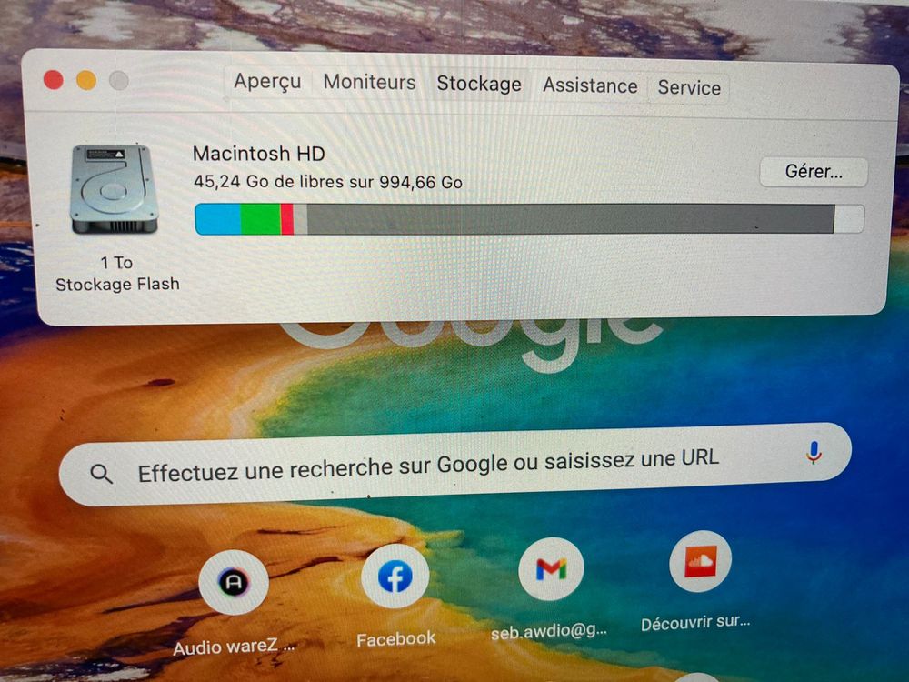 MACBOOK PRO 13" M1 16GO RAM unifi&eacute;&eacute; 1TO SSD 2021 Matériel informatique