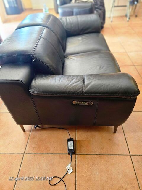 Relax �lectrique en cuir noir de marque cuir center 500 Calvisson (30)