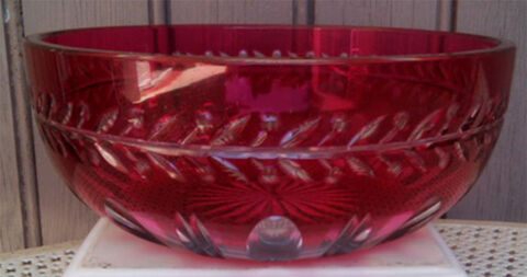 coupe Art Déco Cristal rouge ancien 650 Roquefort-les-Pins (06)