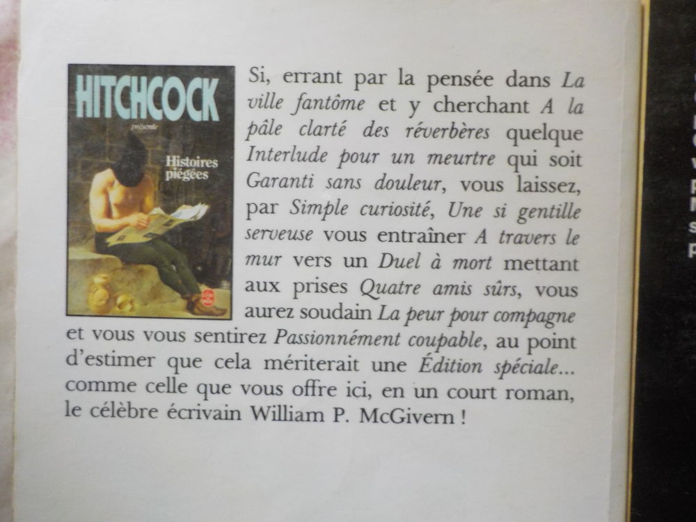 HITCHCOCK pr&eacute;sente HISTOIRES QUI FONT TILT HISTOIRES PIEGEES Livres et BD