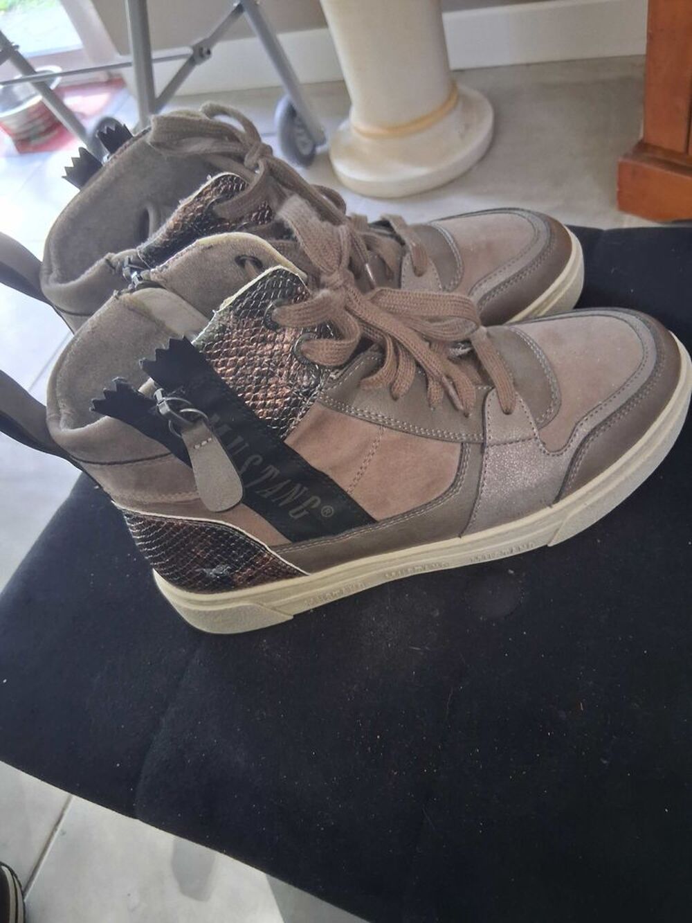BOTTINES MUSTANG BEIGE Chaussures