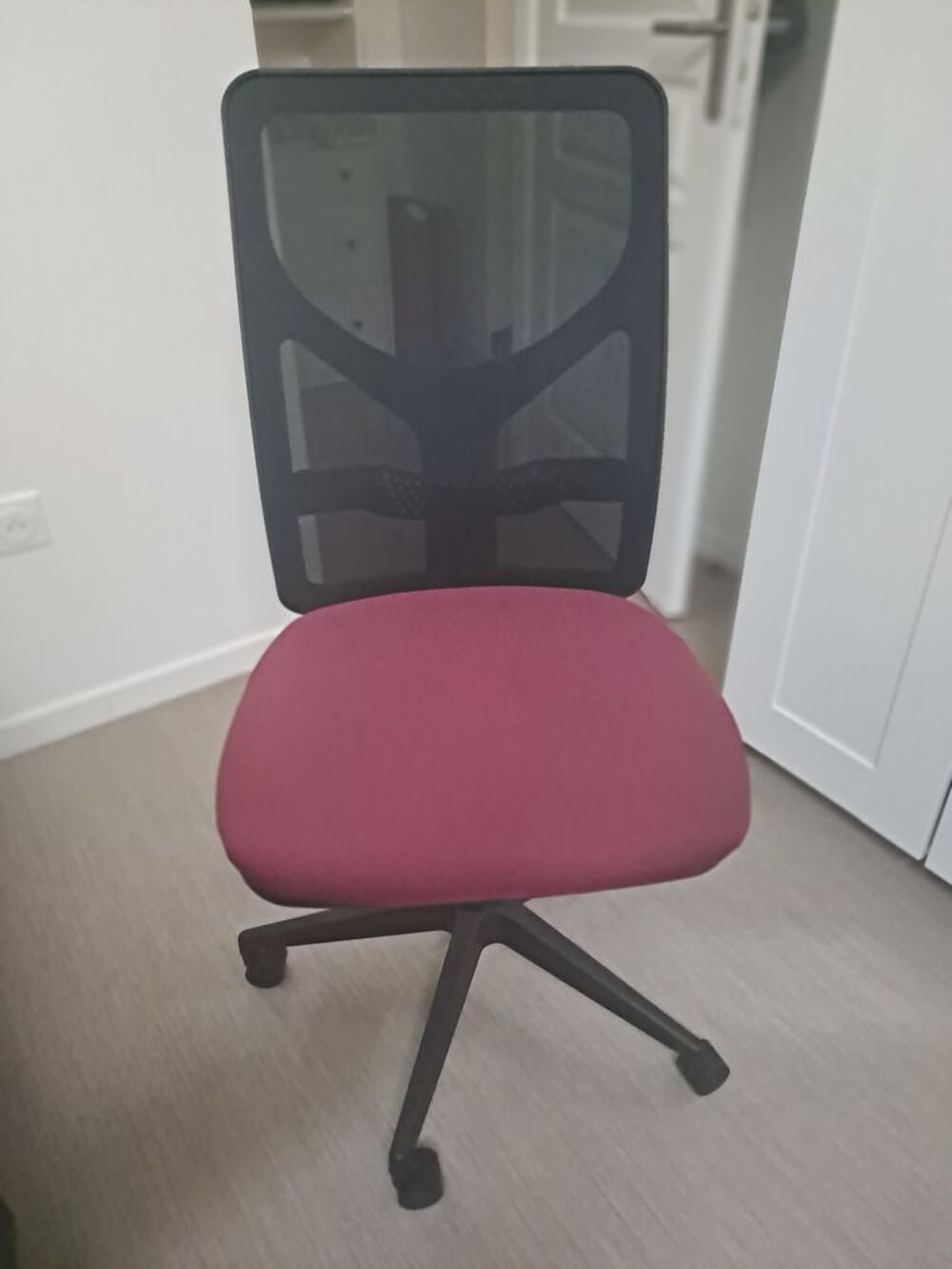 Chaise de bureau MILO, Support Lombaire, en Tissu, Bordeaux Matériel informatique
