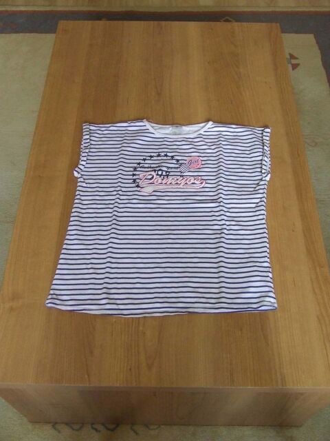 Tee-shirt sans manches, D�cathlon, ray� bleu marine, 14�ans 3 Bagnolet (93)