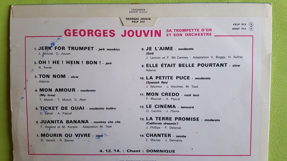 GEORGES JOUVIN CD et vinyles