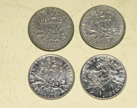 Lot 4 Pièces 50 centimes Semeuse - Roty 3 Roissy-en-Brie (77)
