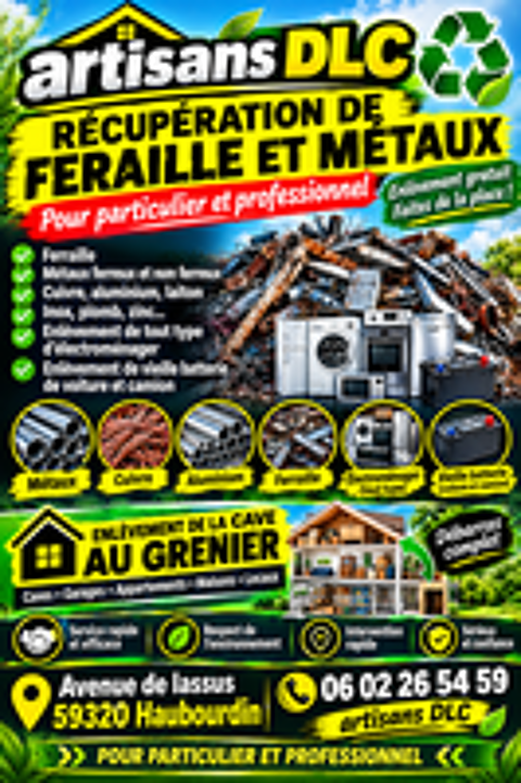   Récupère ferraille et métaux gratuitement. Merci 