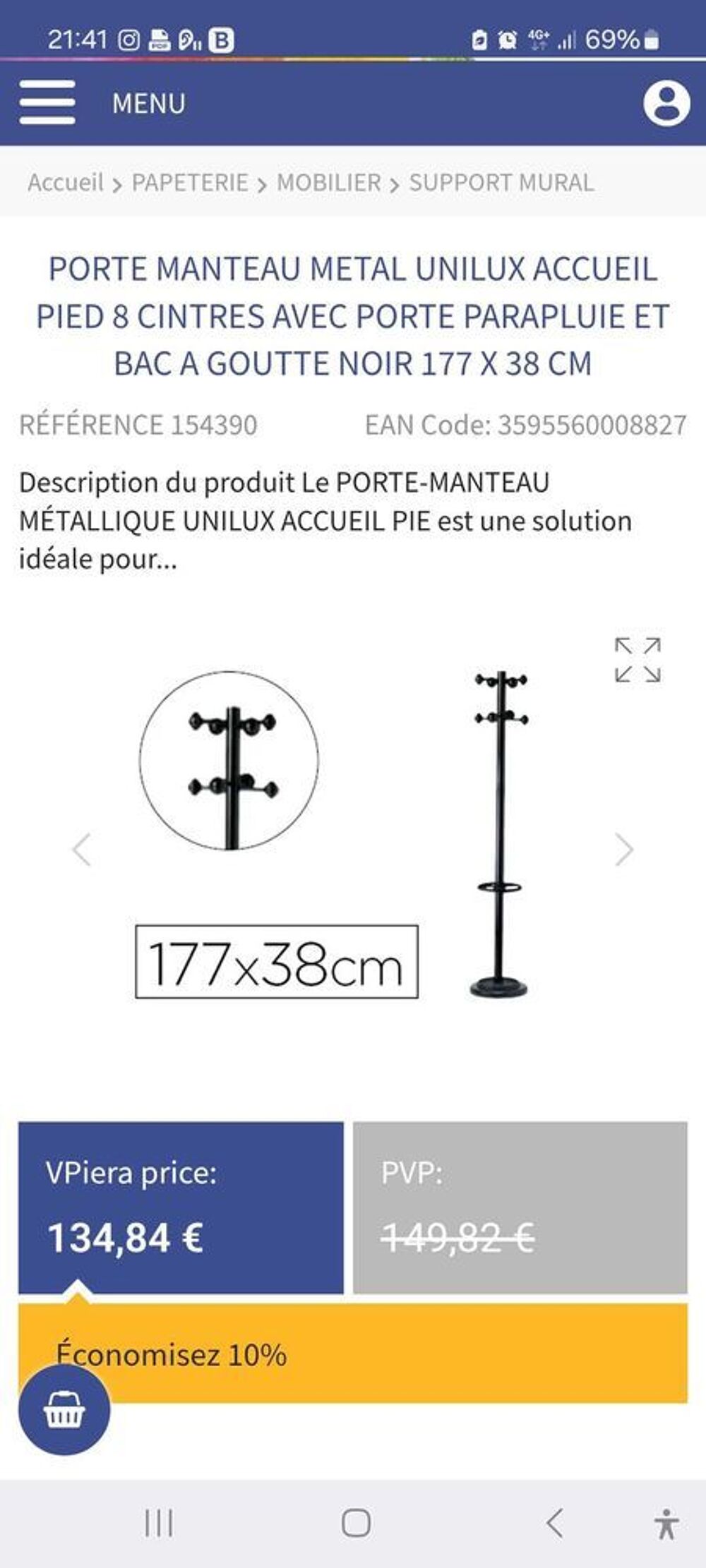 Porte-manteau Unilux Meubles