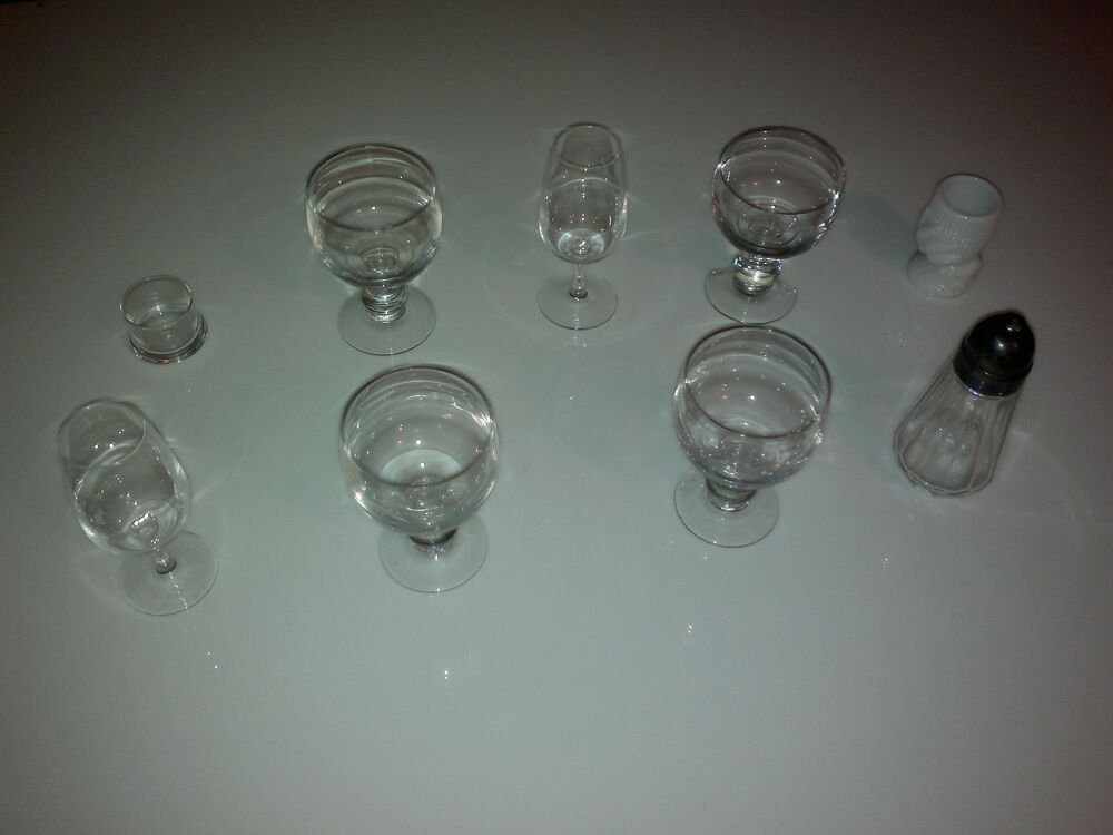 Lot verre &agrave; vin coupe champagne &agrave; liqueur sucrier sali&egrave;re Décoration