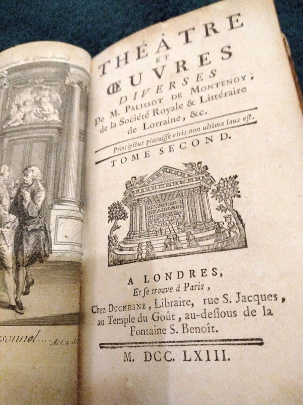 Th&eacute;&acirc;tre et ?uvres diverses Palissot de Montenoy Tome I &amp; II Livres et BD