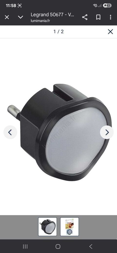 Veilleuse LED LEGRAND chambre b�b� 12 Lille (59)