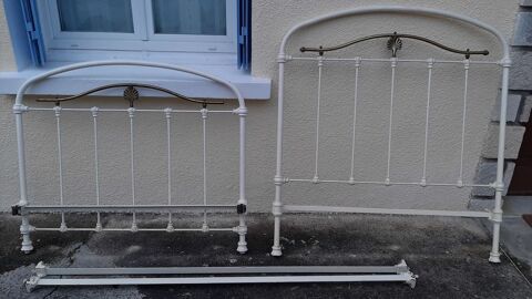 Lit ancien , matelas , sommier en 120 80 Blesta (09)