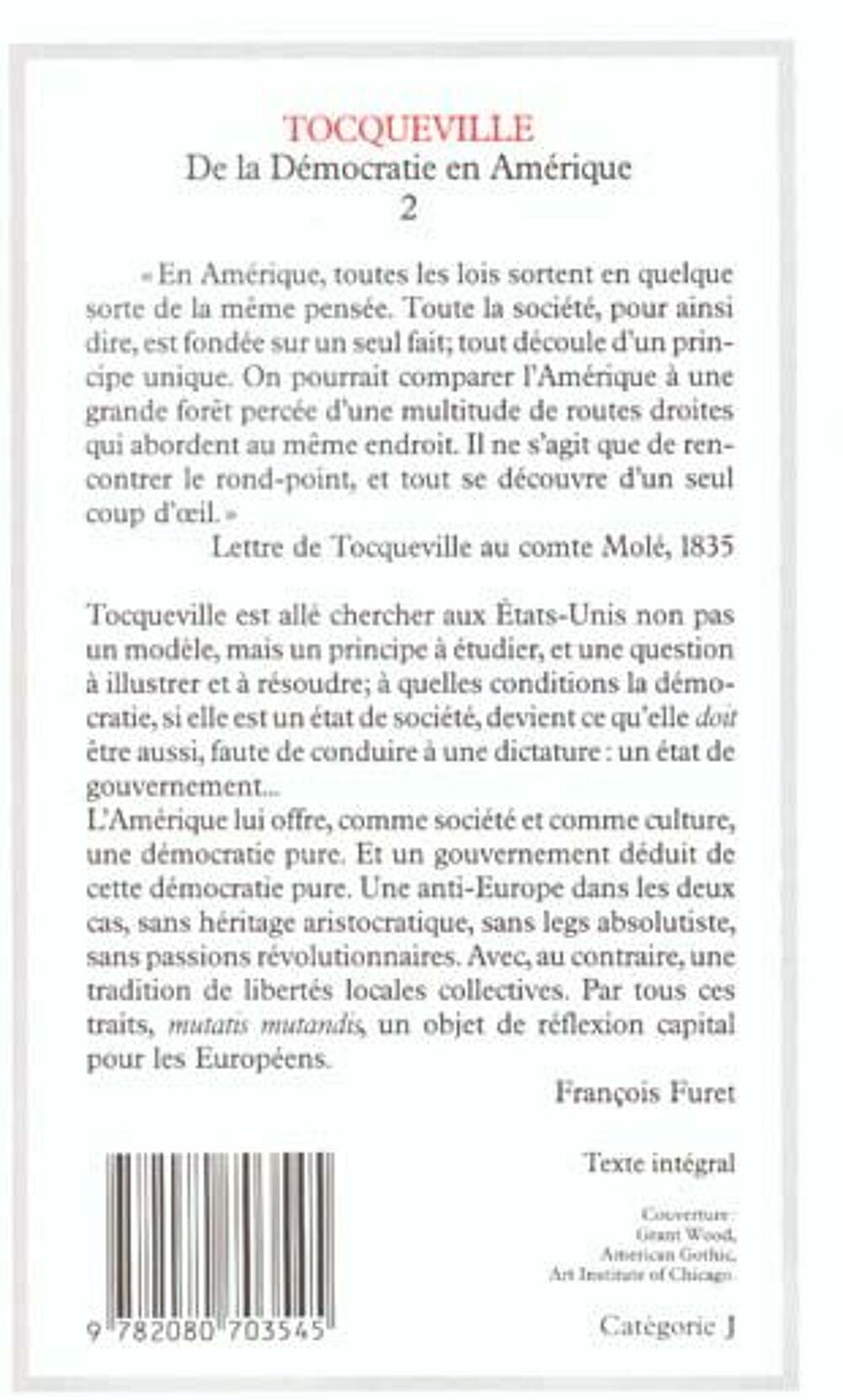 La d&eacute;mocratie en Am&eacute;rique t.2 643 Livres et BD