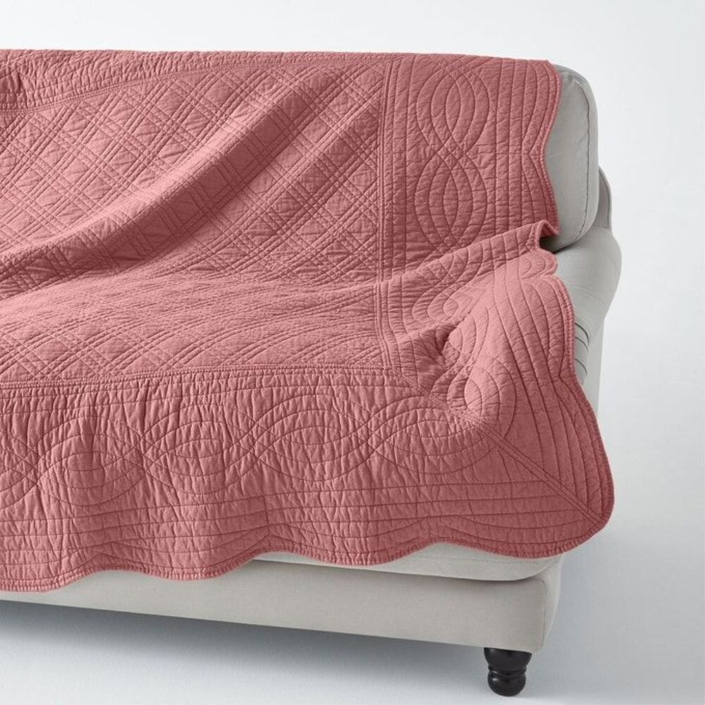 Couvre lit ou dessous de nappe orange Décoration