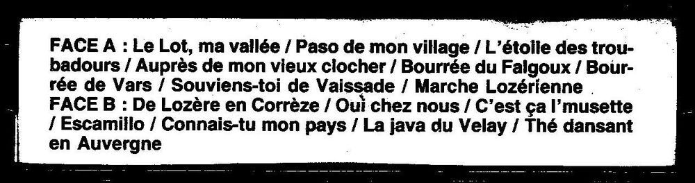 Cassette K7 audio Nadine Amouroux CD et vinyles