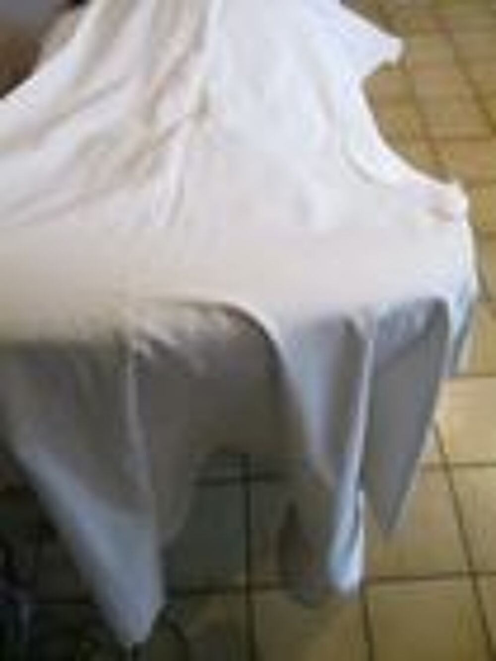 Drap blanc en coton blanc 2 m 60 x 2 m 20 environ Dcoration